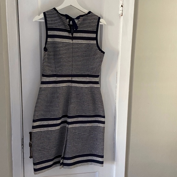 Navy striped business casual dress by J. Crew - Picture 2 of 3